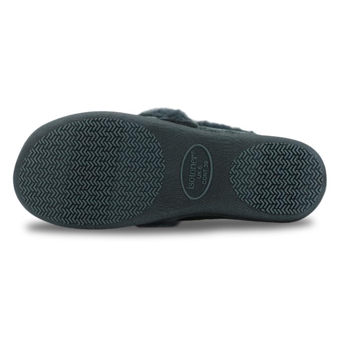 Isotoner® Ladies Sparkle Full Back Slipper Green Extra Image 5